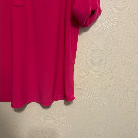 Anne Klein Vibrant Pink Blouse with Button Detail - Picture 6 of 7